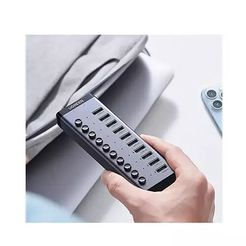 UGREEN CM482 USB Male to 10 USB Female 1 Meter Black USB HUB  (30779) - 2