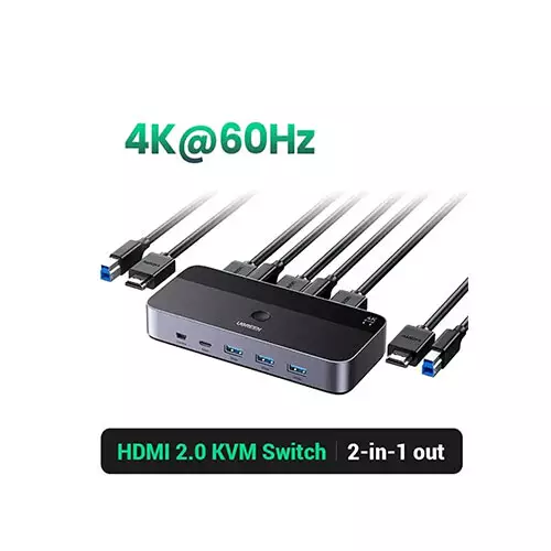 UGREEN CM664 (15707) 2 In 1 Out HDMI KVM Switch-gallery-1