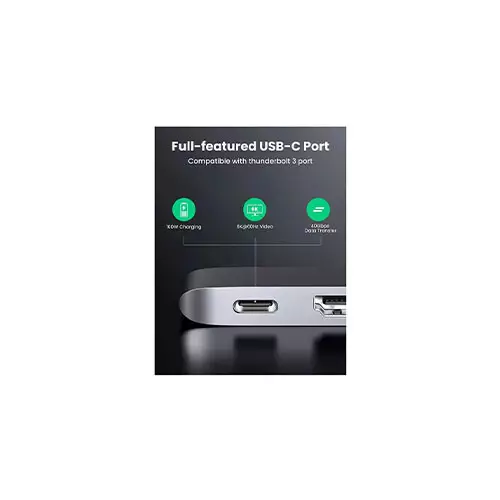 UGREEN CM251 (60559)Tri USB 3.0 Female Space Grey Multi-Interface HUB - 1