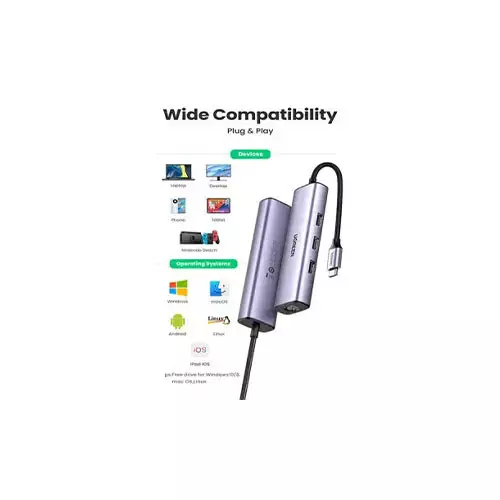 UGREEN CM475 4-in-1 Multifunctional USB Hub-(60600) - 1