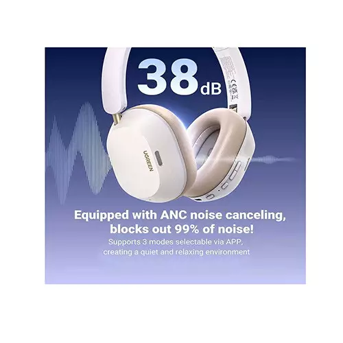 UGREEN HP203 (35758) HiTune Max5c Bluetooth ANC White Headphone-gallery-1