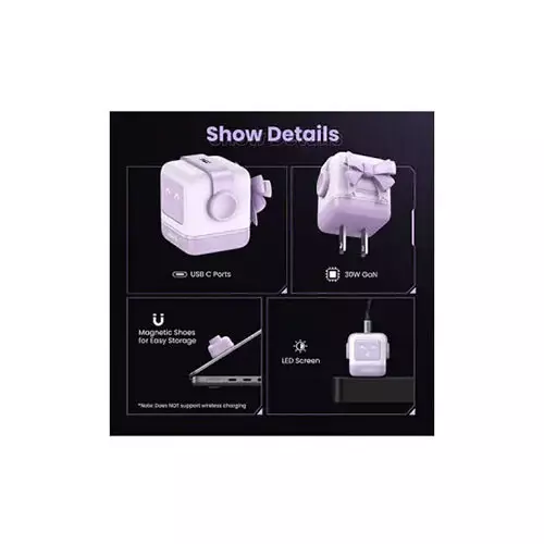 UGREEN CD359 (25036) Nexode 30W USB-C GaN Fast Charger - Purple-gallery-2
