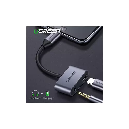 UGreen CM193(50596)Type C to 3.5mm Audio + Type C Female Adapter - 1