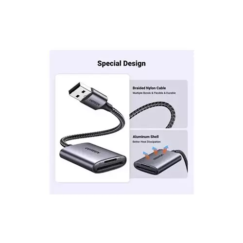 UGREEN CM401 USB-A to SD/TF Memory Card Reader (80887)-gallery-1