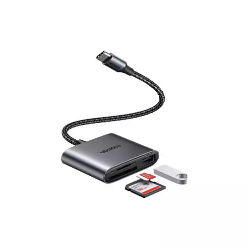UGREEN CM387 3-in-1 USB-C SD Card Reader- (80798)