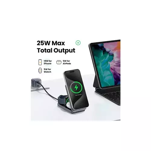 UGREEN W707 3-in-1 25W Magnetic Wireless Charger (45025)-gallery-2