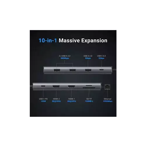 UGREEN Revodok Pro CM639 USB-C Multifunction 10-in-1 Docking Station (15534)-gallery-2