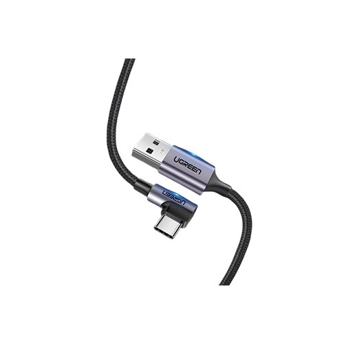 UGREEN 50942 2M Angled USB-C Male To USB2.0 A Male 3A Data Cable - 3