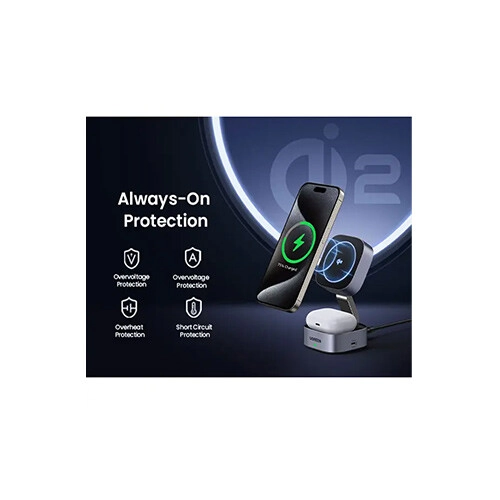 Ugreen W702 15W 2-in-1 Magnetic Wireless Charger - 1