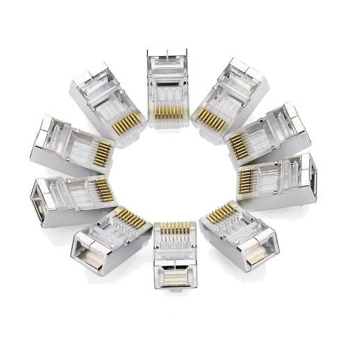 Ugreen RJ45 Cat6 FTP Shielding Crystal Head Modular Plugs -100 Pcs/Box - 1