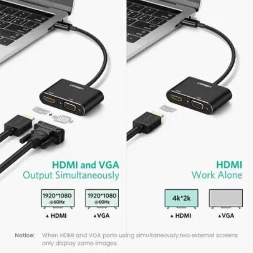 UGREEN CM449 (20518) USB 3.0 to HDMI/VGA Converter - 2