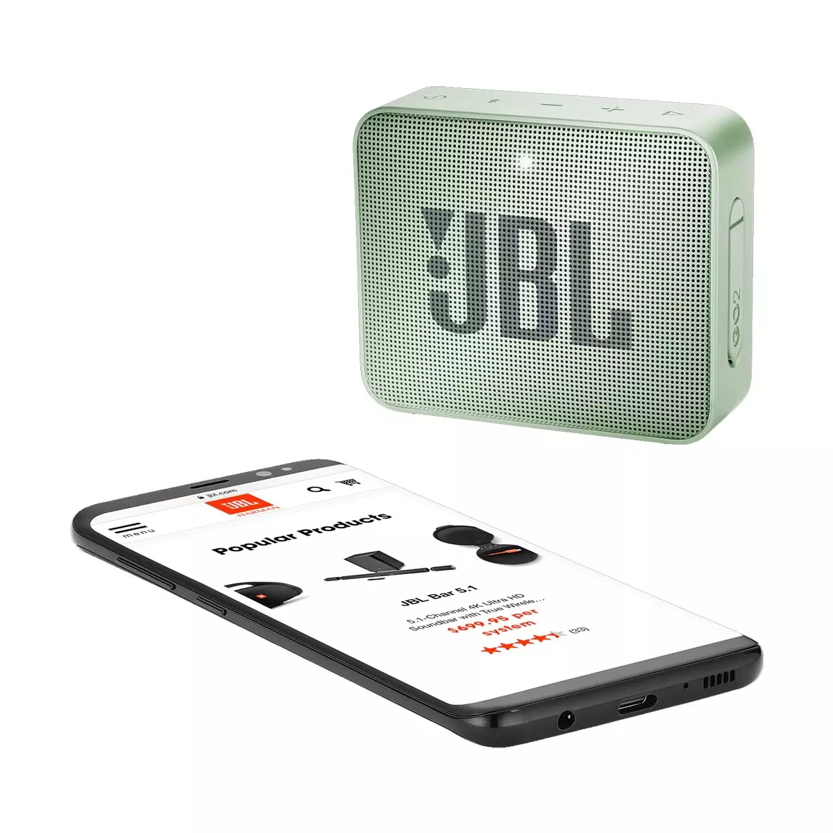 JBL GO 2 Mint Portable Bluetooth Speaker - 1