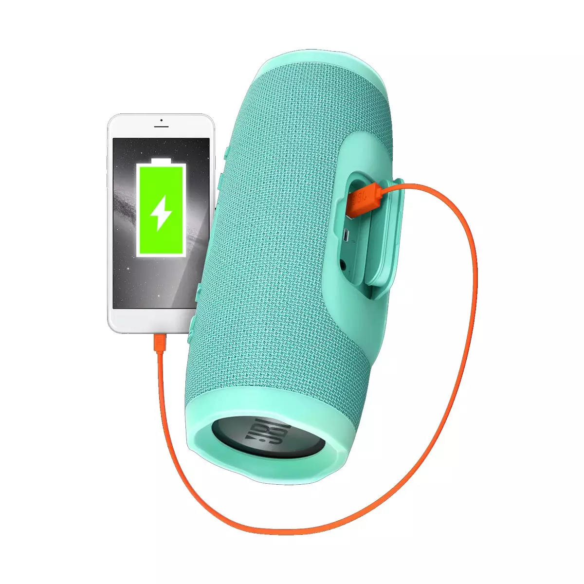 JBL Charge 3 Waterproof Portable Bluetooth Speaker- Teal-gallery-2