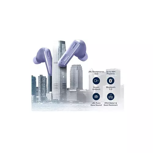 JBL Tune Beam In Ear Wireless TWS Earbuds with Mic (Purple)-5