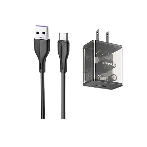 Awei C11T Transparent Type-C Fast Charging Adapter - 3