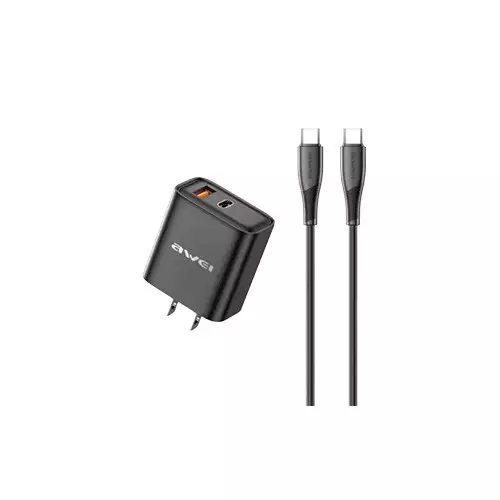 AWEI PD81C-US Dual Port 20W Type-C+ 22.5W USB Fast Charger - 1