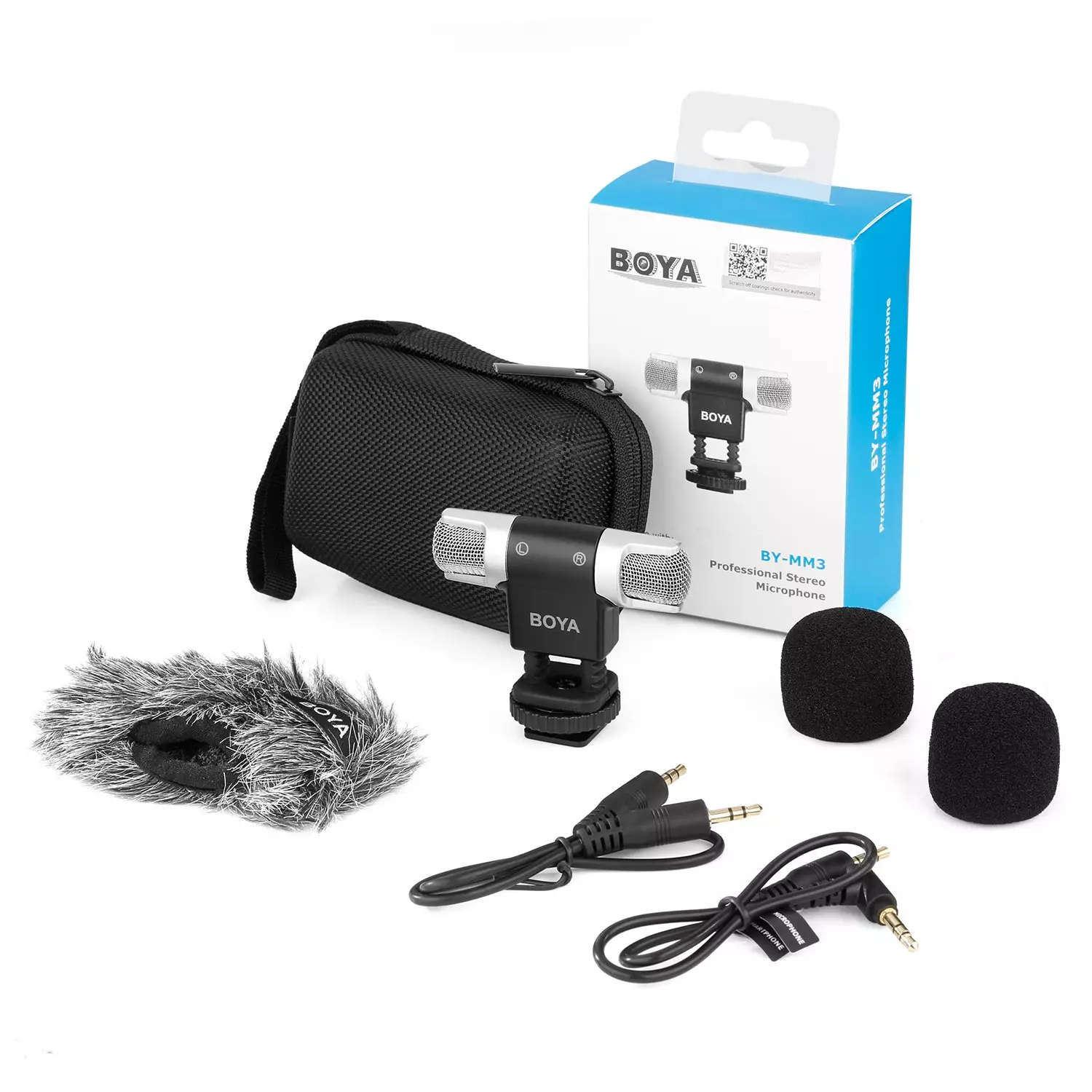 BOYA BY-MM3 Mini Omnidirectional condenser Condenser Stereo Shotgun Microphone-gallery-4