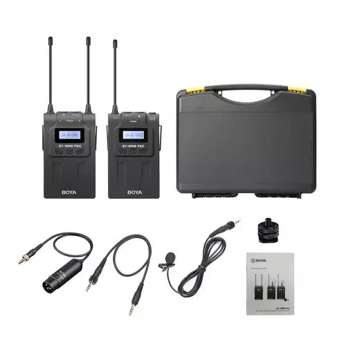 Boya BY-WM8 Pro-K1 UHF Dual Channel Wireless Microphone System (One Transmitter and One Receiver)-gallery-2