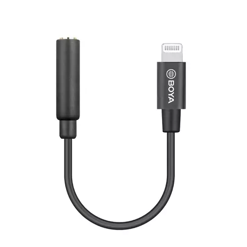 BOYA BY-K3 3.5MM TRRS TO LIGHTNING AUDIO ADAPTER-gallery-1