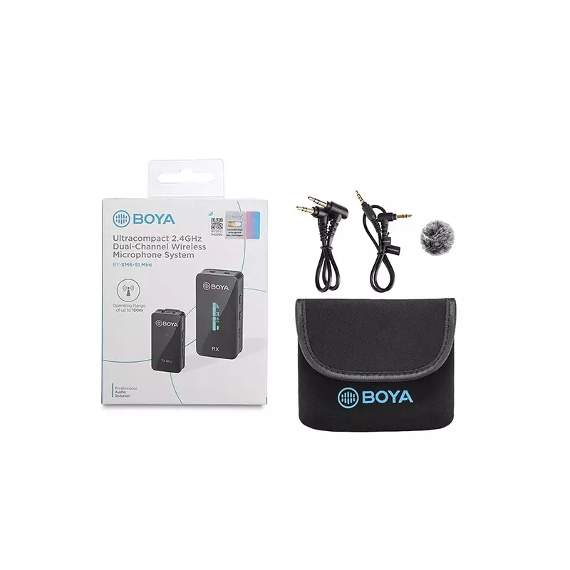 BOYA BY-XM6-S1 MINI ULTRA COMPACT 2.4GHZ WIRELESS MICROPHONE SYSTEM - 2