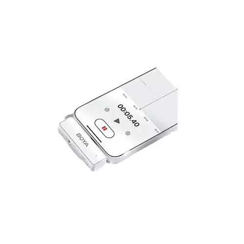 Boya BOYALINK-W All-in-one Design Wireless Microphone System (White)-2