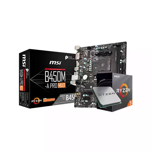 AMD RYZEN 5 3600 with MSI B450M-A Pro MAX Motherboard PROCESSOR COMBO
