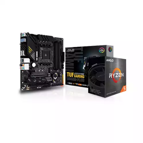 AMD RYZEN 5 5600X PROCESSOR AND ASUS TUF B550M-PLUS MOTHERBOARD COMBO