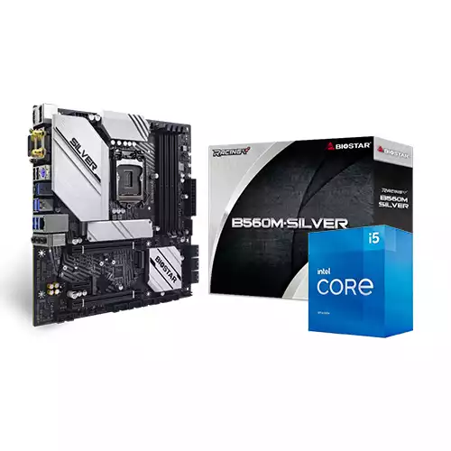 INTEL CORE I5-11500 & BIOSTAR B560M-SILVER MOTHERBOARD PROCESSOR COMBO