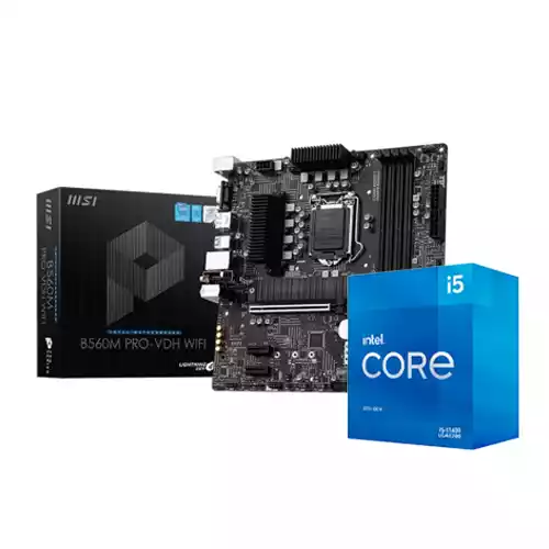 Intel Core i5-11400 11th Gen Processor & MSI B560M PRO-VDH WIFI Motherboard Combo
