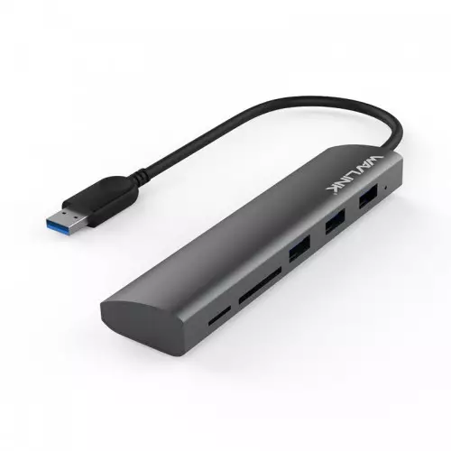 WAVLINK WL-UH3047R Aluminum 3.0 Card Reader USB HUB