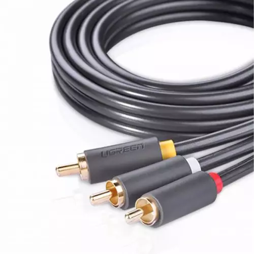 UGREEN 10524 3RCA male to 3 Cable (Black) - 1