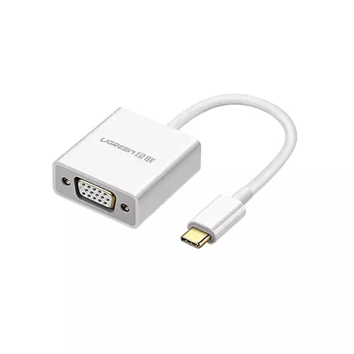 UGREEN CM140-50511 USB-C TO VGA CONVERTER WHITE - 1