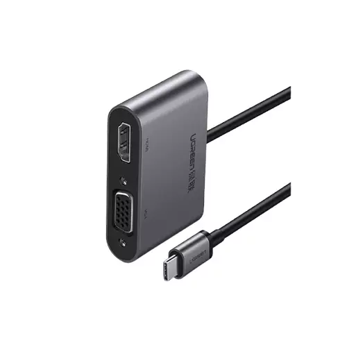 UGREEN TYPE-C MALE TO HDMI & VGA FEMALE GREY CONVERTER