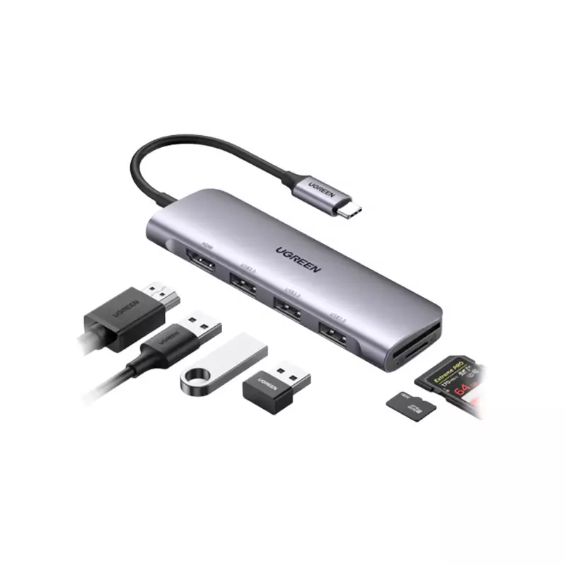 UGREEN CM511 6-IN-1 TYPE-C USB HUB - 0