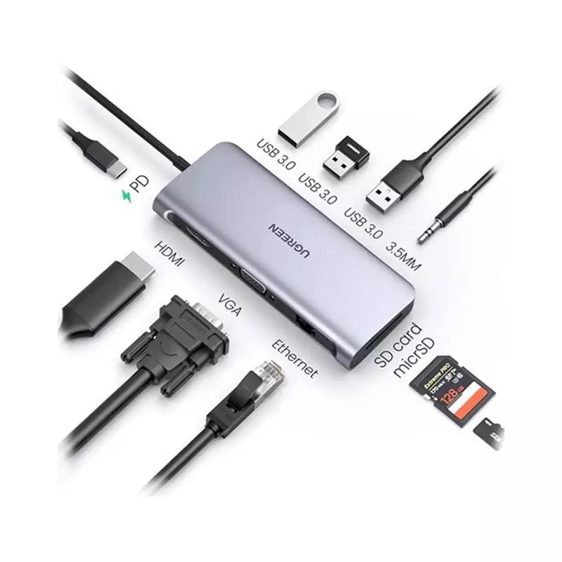 UGREEN CM179 10-IN-1 MULTFUNCTIONAL USB TYPE-C HUB-gallery-1