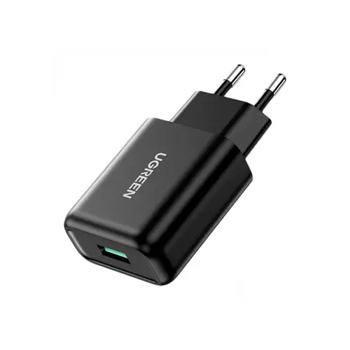 UGREEN CD122 18W QC3.0 USB BLACK WALL CHARGER - 1