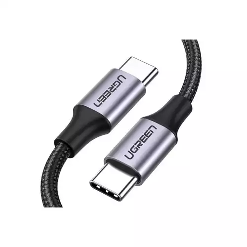 UGREEN  US261 USB TYPE C USB TYPE C QUICK CHARGE 480 MBPS CABLE 60W 3A BLACK-GRAY (50150)