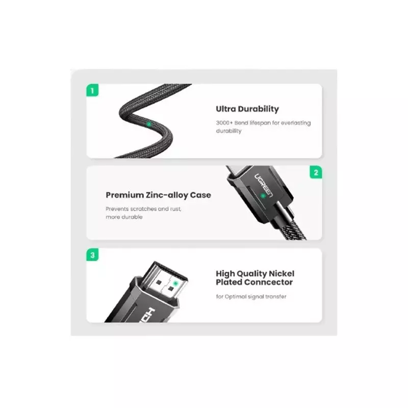 Ugreen 70321 2 Meter HDMI 2.1 Male to Male Cable-gallery-3