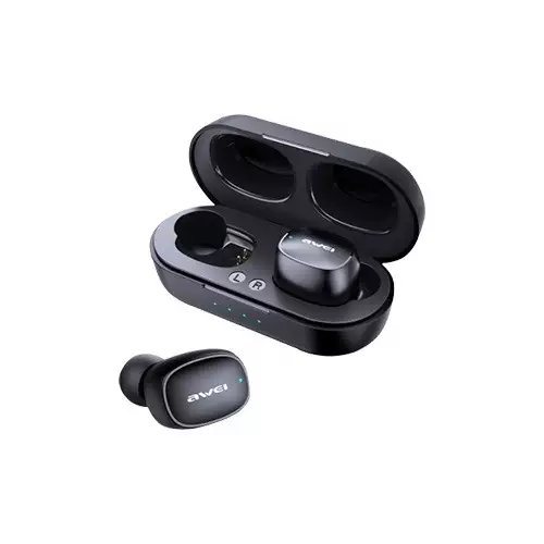 Awei T13 Touch TWS Dual Ear Bluetooth Earbuds With Charging Doc - 1