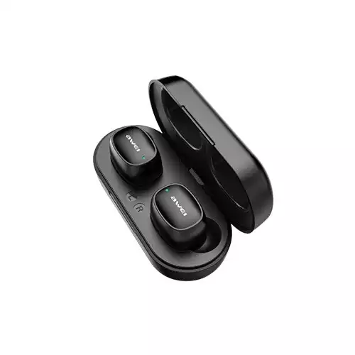 Awei T13 Touch TWS Dual Ear Bluetooth Earbuds With Charging Doc