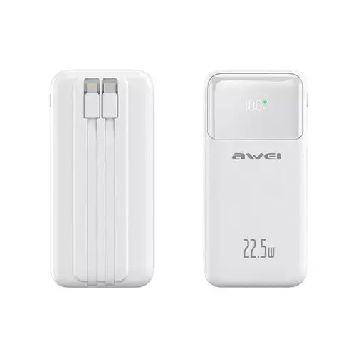 Awei P106K 10000mAh PD22.5W 5in 1 Power Bank With Cable-1