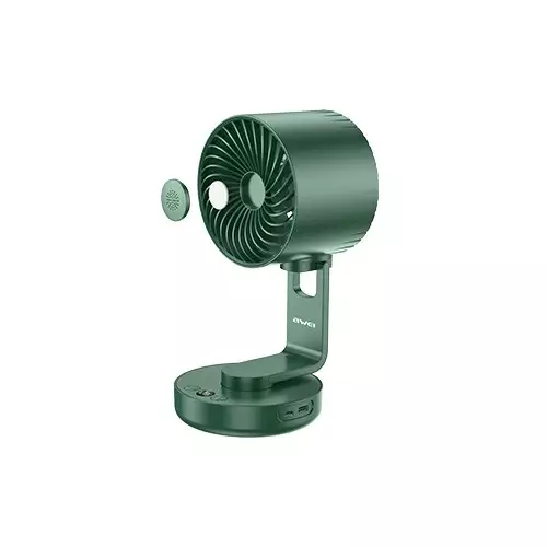Awei F34 Folding Long Duct Circulator Rechargeable Fan with Night Lamp - 1