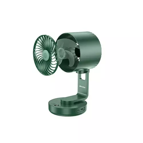 Awei F34 Folding Long Duct Circulator Rechargeable Fan with Night Lamp-2
