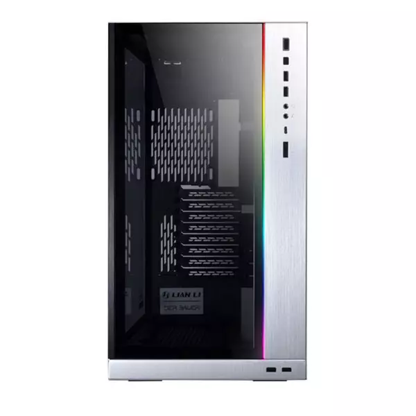 LIAN LI O11 Dynamic XL ROG Tempered Glass Full Tower Gaming Case - Silver - 1