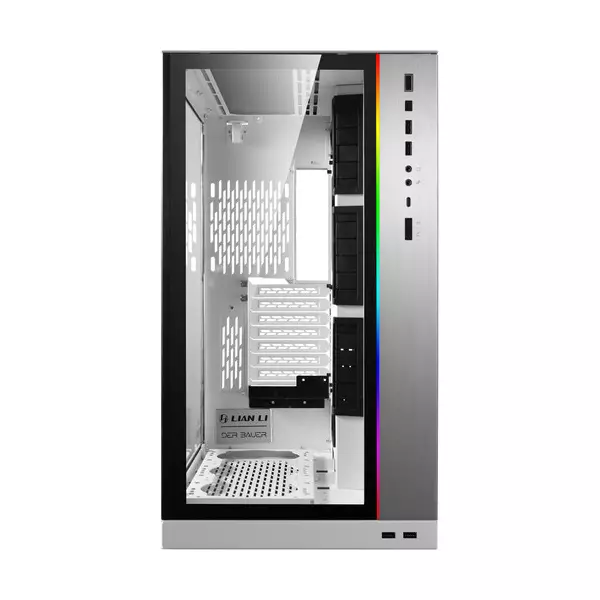 LIAN LI O11 Dynamic XL ROG Tempered Glass Full Tower Gaming Case - White-1