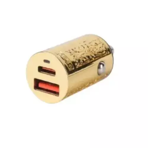 Hoco DZ22 30W Metal Dual Port Mini Car Charger - 2