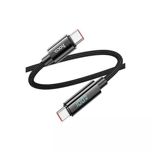 Hoco U125 Benefit 100W Fast Charging Data Type-C to Type-C Cable with Display-gallery-1