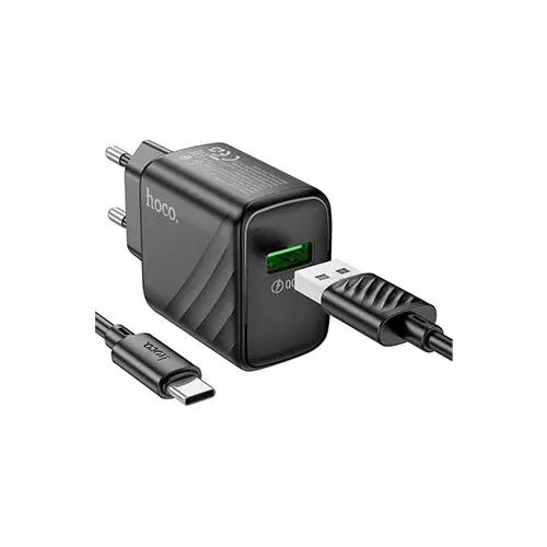 Hoco CS21A Rich 18W QC3.0 Single Port Charger with Type-C Cable - 2