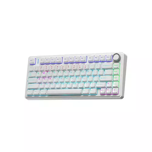 AULA F75 RGB Wired Hot Swappable Mechanical Keyboard (White)-gallery-2