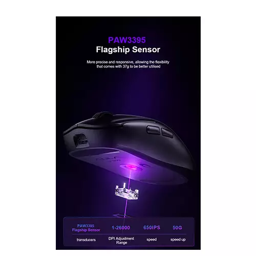 AULA SC800 PAW3395 26000 DPI 8Khz Tri-Mode Gaming Mouse (Black)-gallery-1